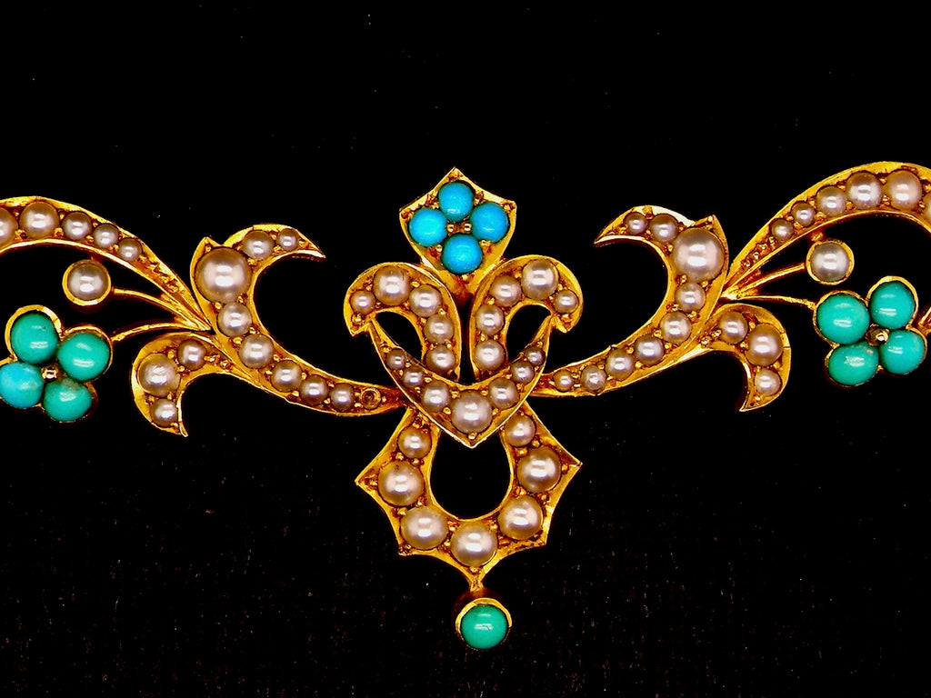 Edwardian turquoise  necklace