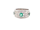 emerald and diamond ring