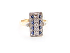 Art Deco sapphire and diamond ring