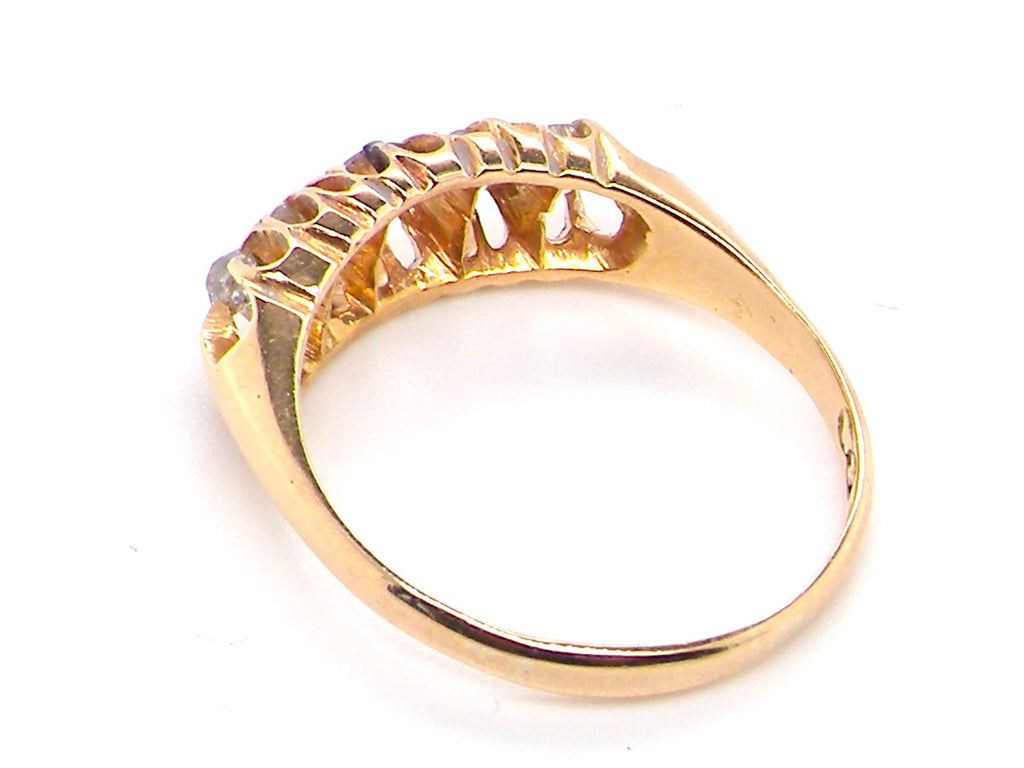 Victorian 18 carat gold antique diamond ring