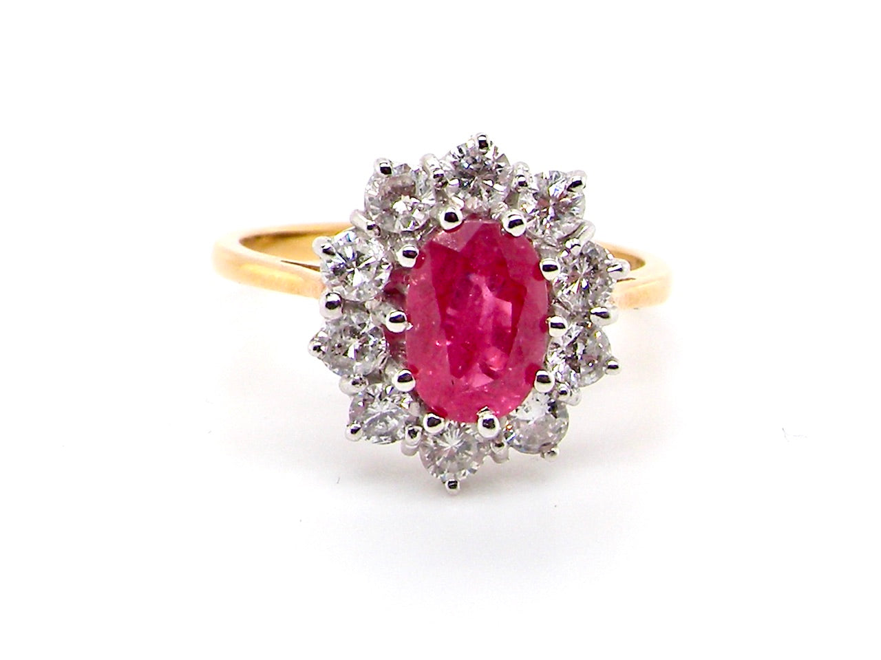 Vintage ruby and diamond ring