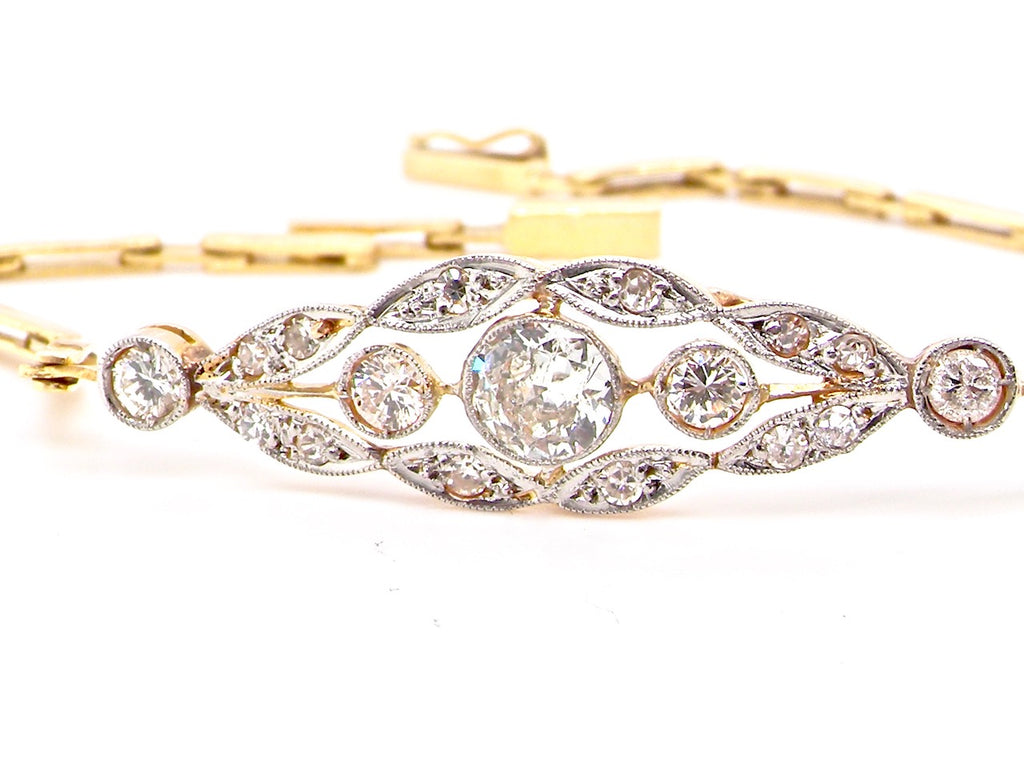 Edwardian gold diamond bracelet