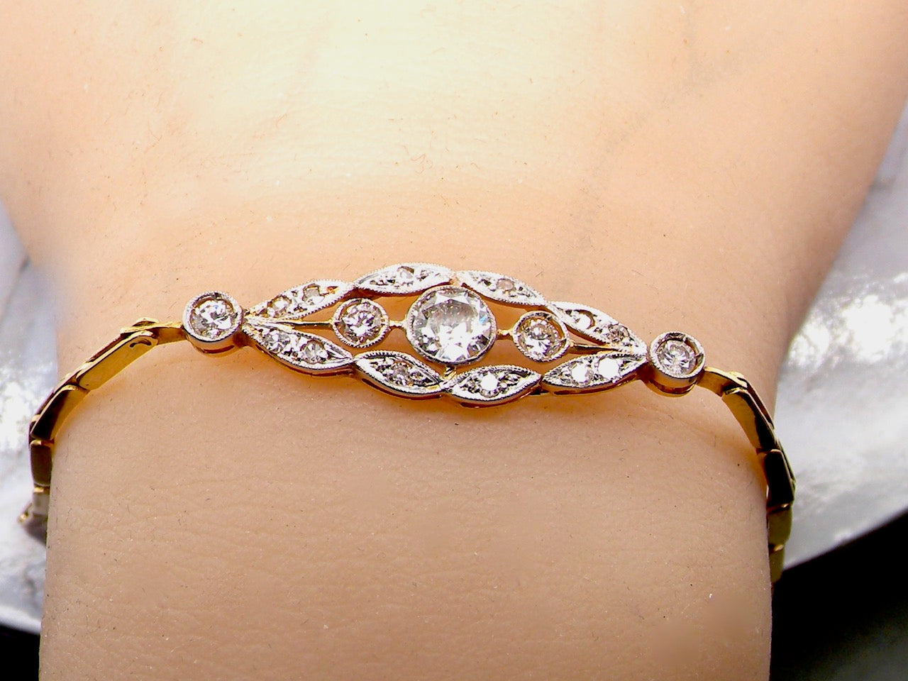 An Edwardian diamond bracelet