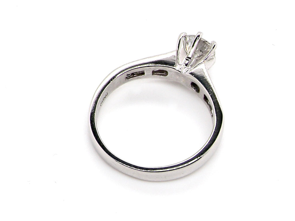 vintage platinum solitaire diamond ring