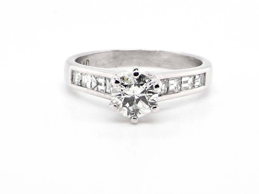 platinum solitaire diamond ring