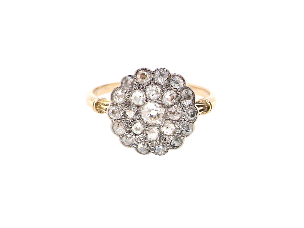 antique Edwardian diamond cluster ring