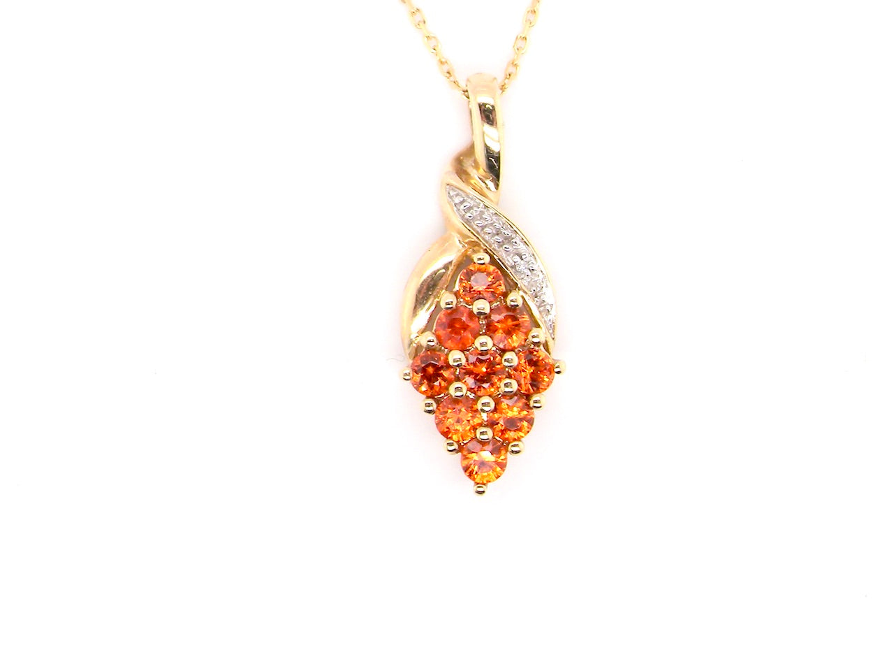 citrine gold pendant