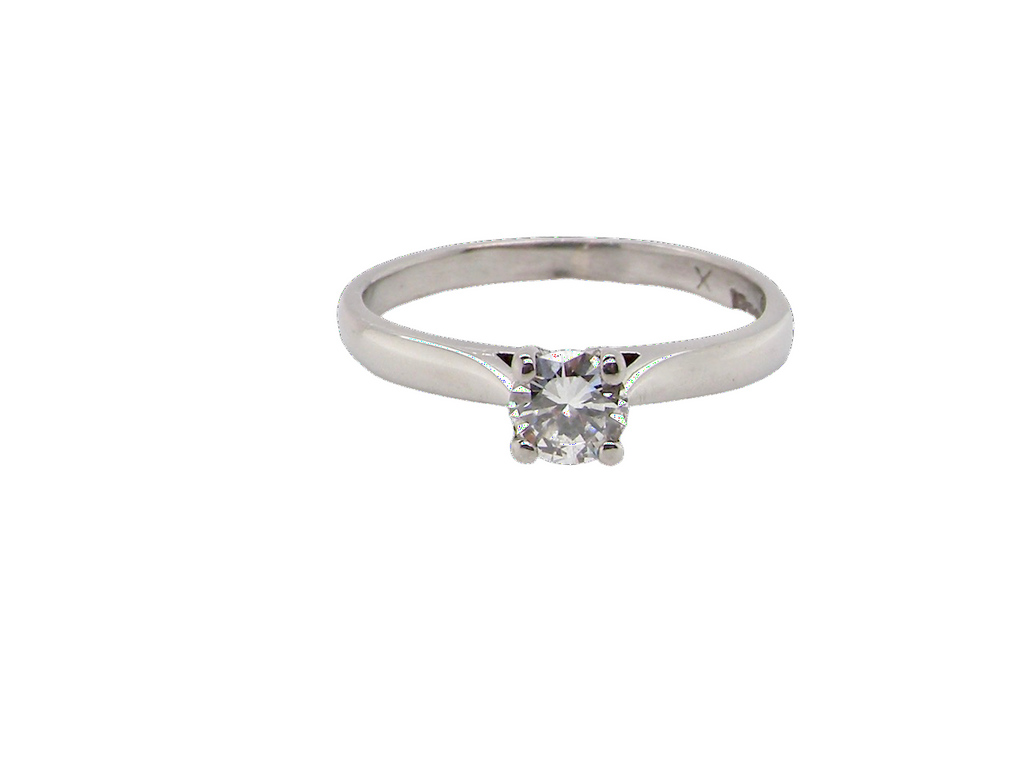vintage palladium solitaire diamond ring