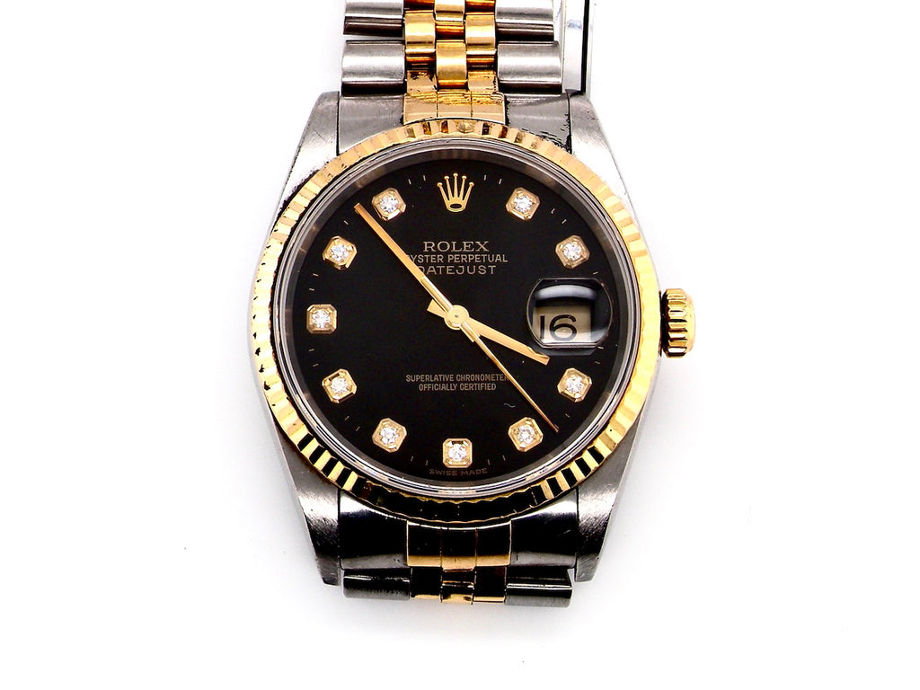 bi-colour Rolex Oyster Perpetual wrist watch
