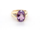 9 carat gold amethyst and diamond dress ring