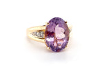 gold amethyst and diamond dress ring