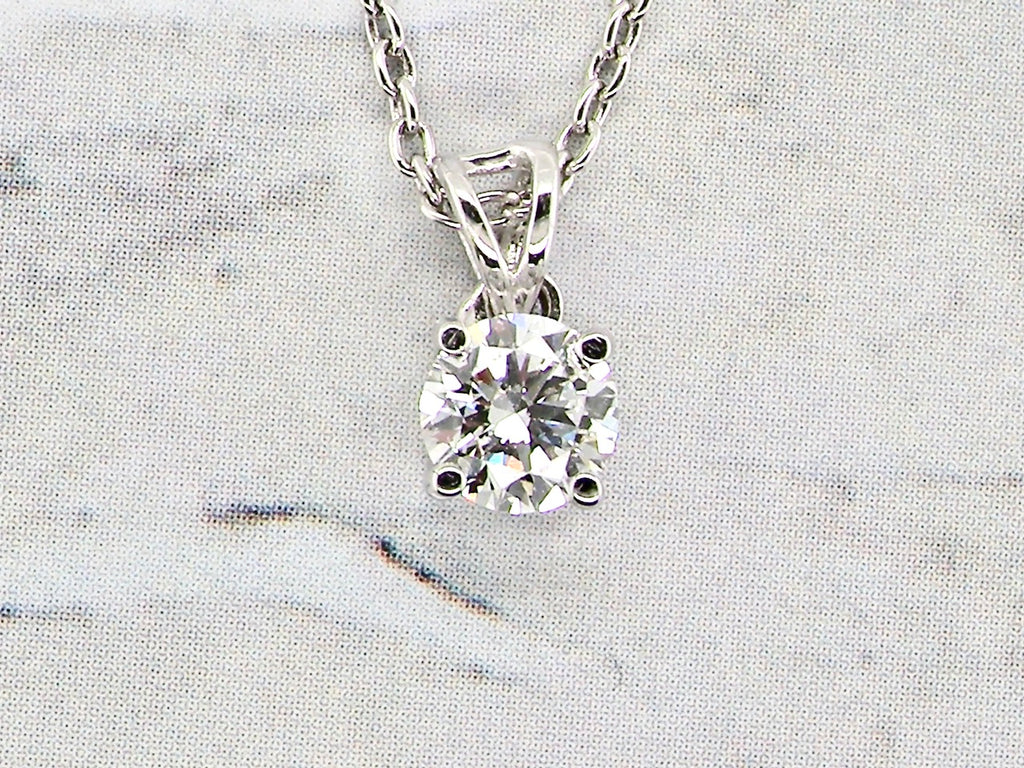 half carat diamond pendant