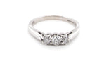 vintage three stone diamond ring