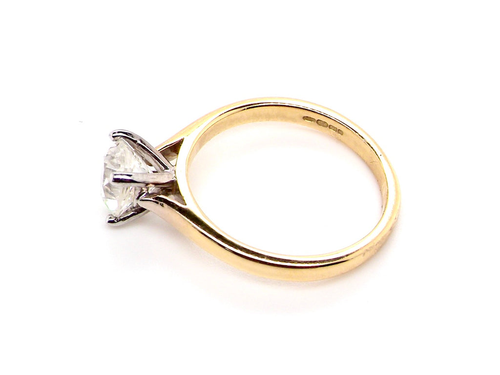 modern 1.3 carat solitaire diamond ring
