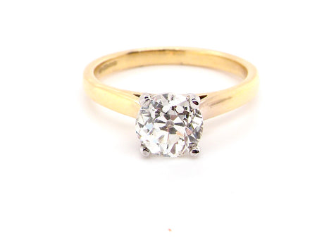 Vintage modern 1.3 carat solitaire diamond ring