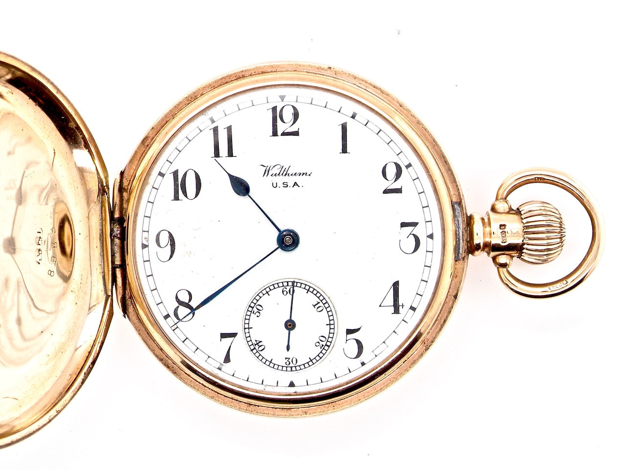 9 carat gold full hunter pocket watch