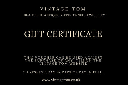Vintage Tom Antique Jewellery Gift Card